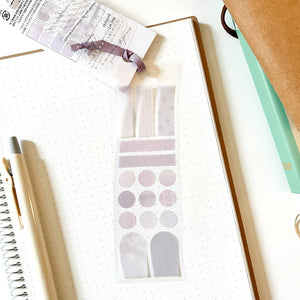 Kamio Signet Seal Sticker Set - 3 Sheets Bookmark - Purple 810 - Paper Plus Cloth