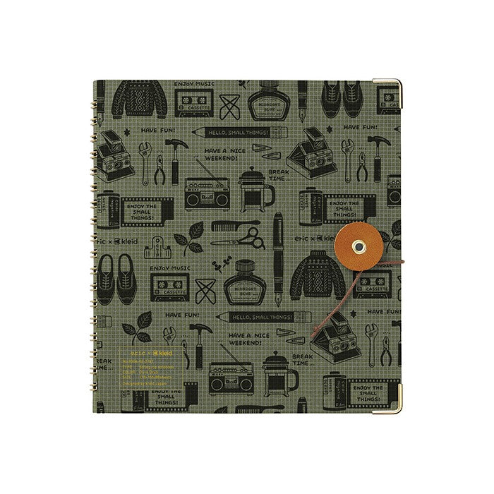 Kleid x Eric Small Things String Tie Note 02 Notebook 2mm Grid - Olive