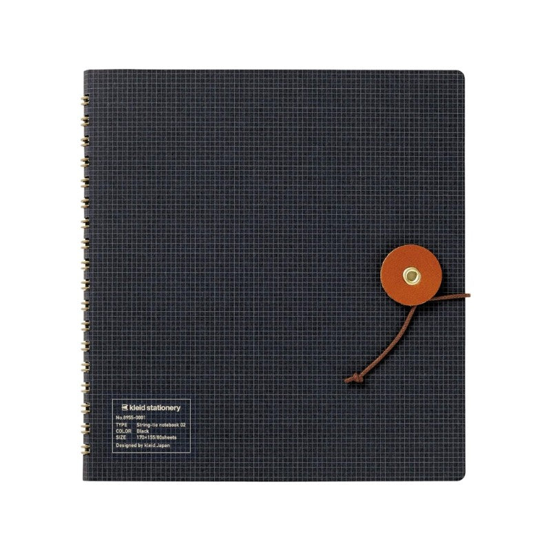 Kleid String Tie Note 02 Notebook 2mm Grid - Black