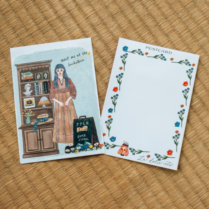 La Dolce Vita Postcard - Meet Me At The Book Store