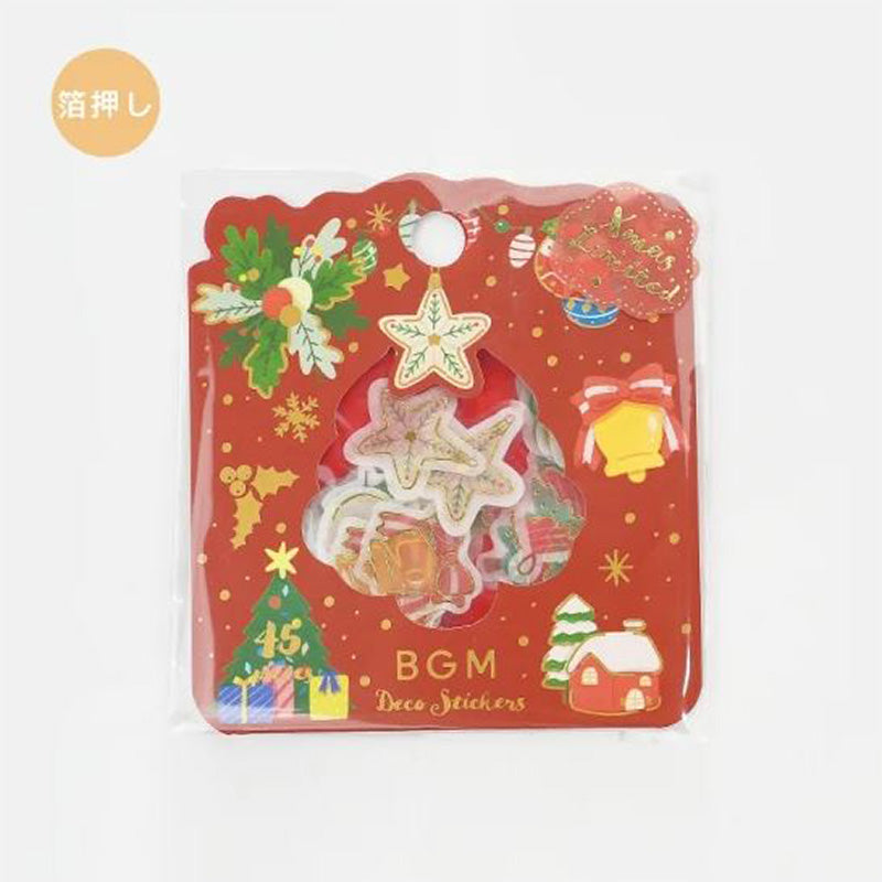 BGM Christmas Sticker Flakes - Red Pkg