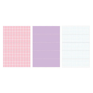 Maste Writeable Perforated Washi Tape Sheet - Red Grid Check Mixture B