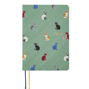 IN STOCK: 2024 Hobonichi A6 HON - Bow & Tie: Cats & Me JPN