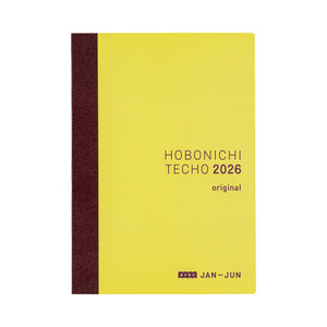 2026 Hobonichi A6 Japanese Original Avec Books (6-Month x 2)