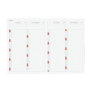2026 Hobonichi A6 HON: Paper Series - Black Gingham