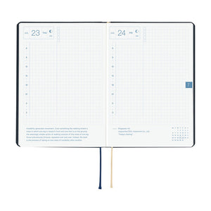 2026 Hobonichi A6 HON: Slash - Navy