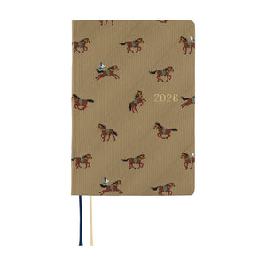 2026 Hobonichi A6 HON: Bow & Tie - Galloping Horses