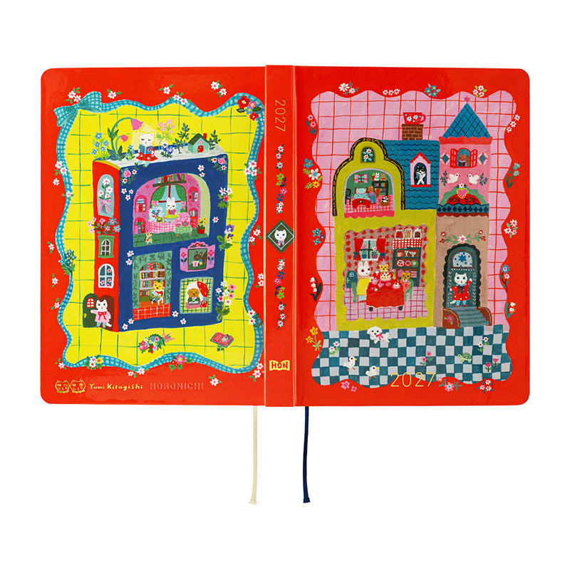 2027 Hobonichi A6 HON: Yumi Kitagishi - White Cat and Rabbit’s Tea Room