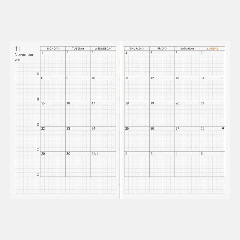 2027 Hobonichi A6 English Planner Book