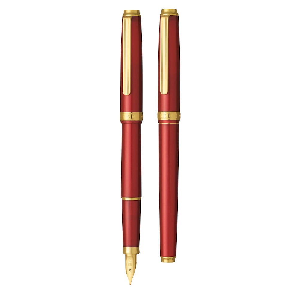 Platinum BISO Fountain Pen - Flame Red