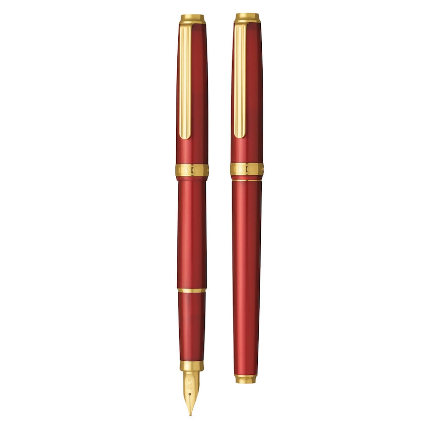 Platinum BISO Fountain Pen - Flame Red