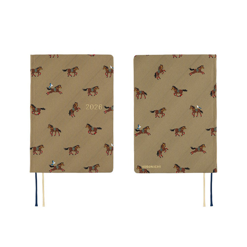2026 Hobonichi A6 HON: Bow & Tie - Galloping Horses