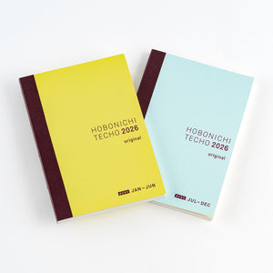 2026 Hobonichi A6 Japanese Original Avec Books (6-Month x 2)