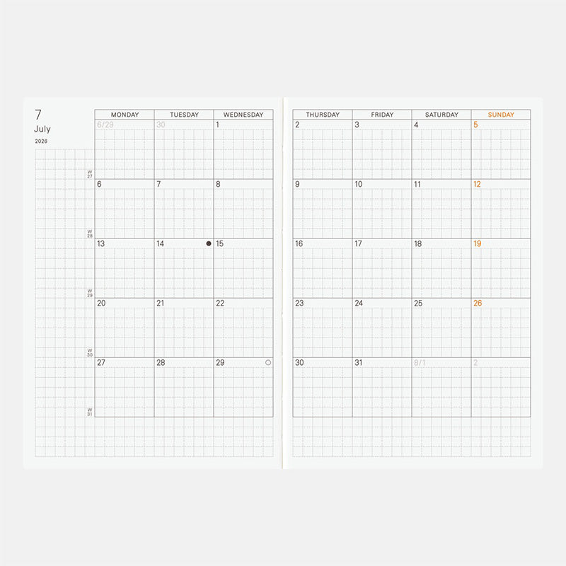 2026 Hobonichi A6 English Planner Book