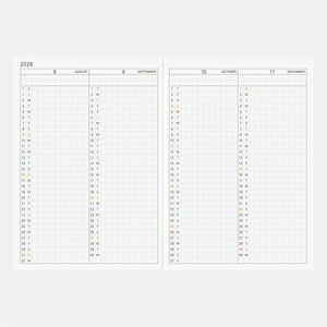 2026 Hobonichi A6 English Planner Book