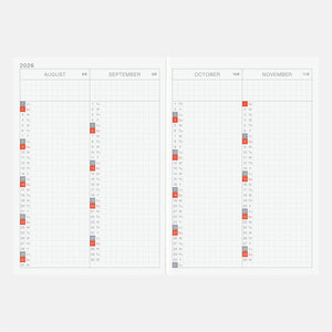 2026 Hobonichi A6 English Original Book