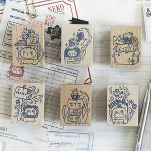 Black Milk Project Rubber Stamp - Neko Mail (M) - Ink