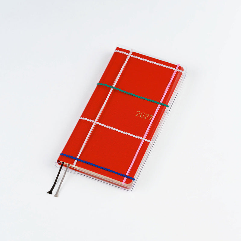 2027 Hobonichi Accessories: Yoshie Watanabe - Clear Cover for Weeks (Dotted Plaid)