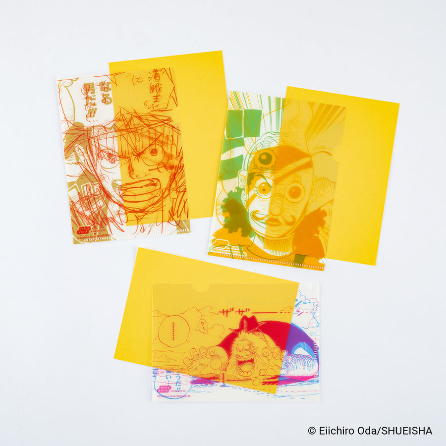 PRE ORDER: 2027 Hobonichi ONE PIECE magazine: ONE PIECE magazine: Hobonichi Clear Folder Set of 3 for A6 Size (One Piece)