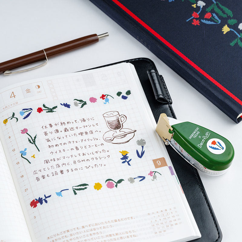 2027 Hobonichi Accessories: Plus x Hobonichi - Deco Rush - Petit Bloom by Yoshie Watanabe