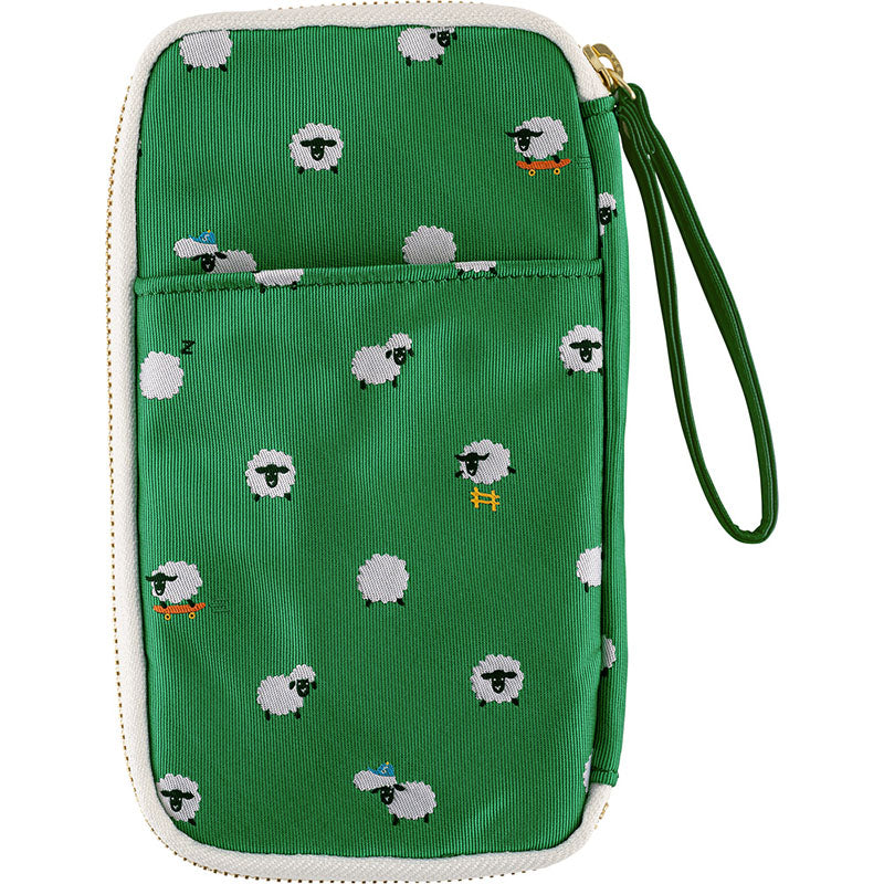 2027 Hobonichi Drawer Pouch: Small Drawer Pouch (Bow & Tie - Sheep Sheep Sheep)