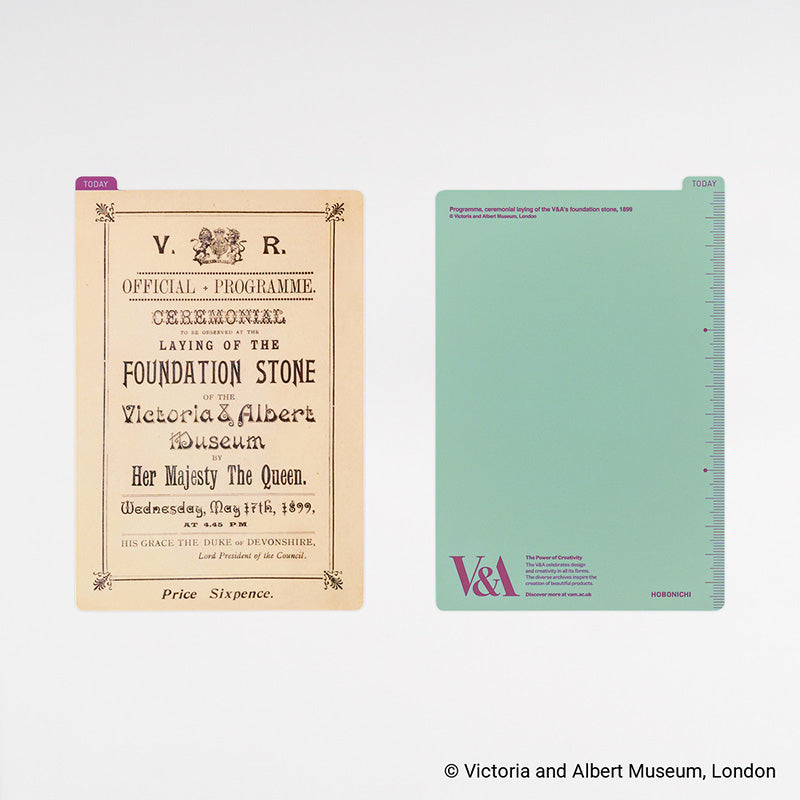 2027 Hobonichi Accessories: V&A Series - Hobonichi Pencil Board for A6 Size (V&A’s Foundation Stone Programme)