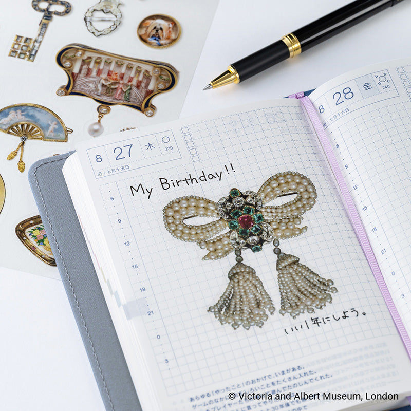 2027 Hobonichi Accessories: V&A Series - Almost Actual-Size Jewellery Stickers