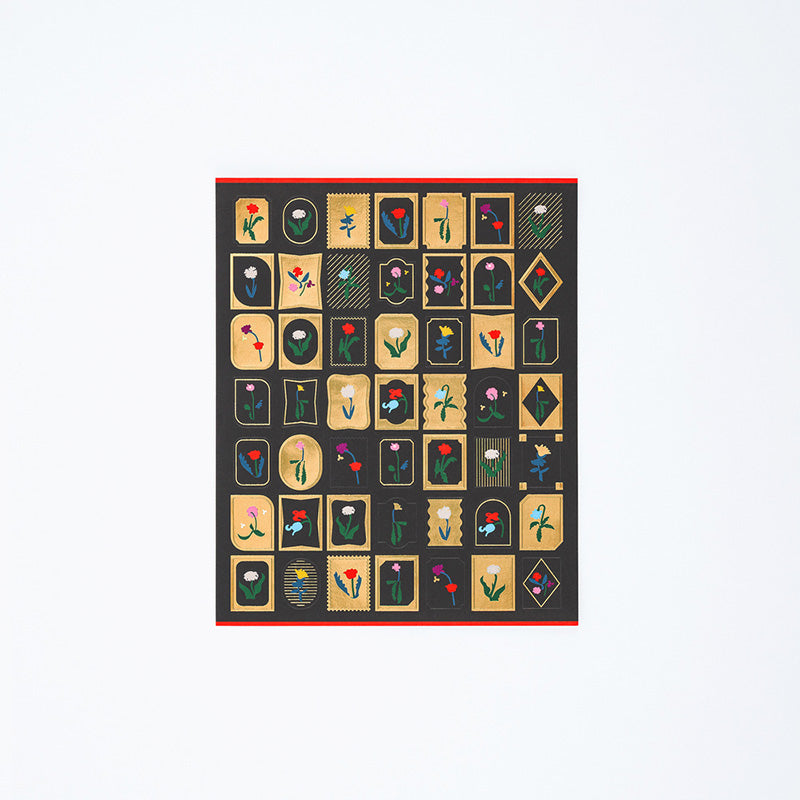 2027 Hobonichi Accessories: Yoshie Watanabe - Foil-Stamped Stickers (Petit Bloom)