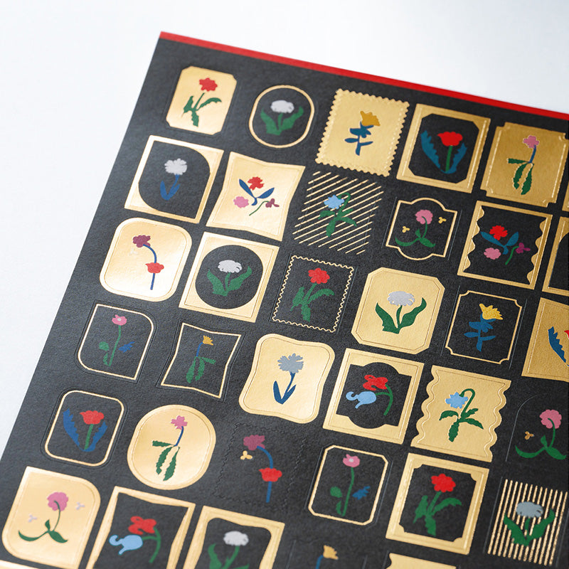 2027 Hobonichi Accessories: Yoshie Watanabe - Foil-Stamped Stickers (Petit Bloom)