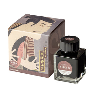 TACCIA Ukiyo-e Fountain Pen Ink 40ml - Sharaku-Kurocha (Dark Brown) TFPI-WD42-5