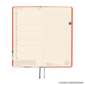 PRE ORDER 2026 Hobonichi Weeks: ONE PIECE magazine: Straw Hat Luffy (Red)