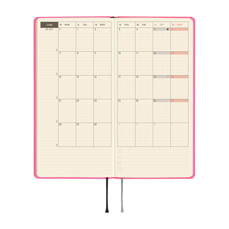 2027 Hobonichi Weeks MEGA: Colors - Pink Sapphire