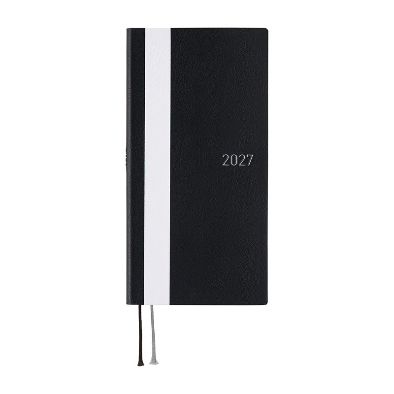 2027 Hobonichi Weeks: White Line - Black