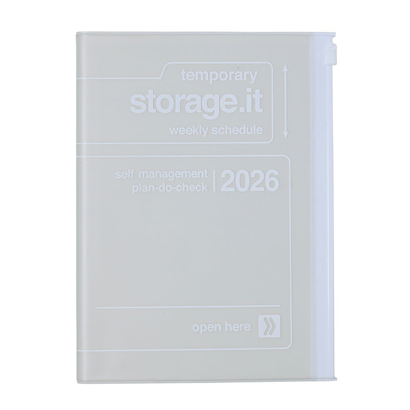2026 Mark's Storage.it Weekly + Memo B6 Planner (December start) - White