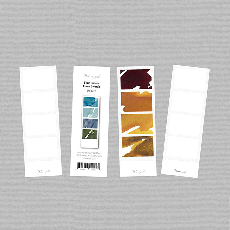 Wearingeul Ink Color Swatch Cards - Four Photos Color Swatch (White)
