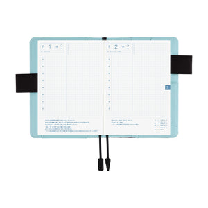 2026 Hobonichi COVER A6: Colors - Black x Clear Blue