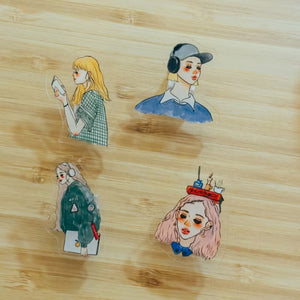 La Dolce Vita Acrylic Clips - Bookstore Girl