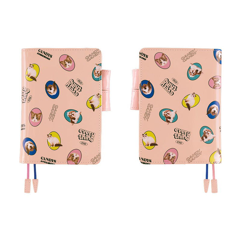 2026 Hobonichi COVER A6: Candy Stripper - Random Dog & Cat (Pink)
