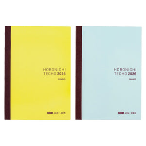2026 Hobonichi A5 Japanese Cousin Avec Books (6-Month x 2)