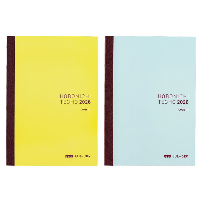 2026 Hobonichi A5 Japanese Cousin Avec Books (6-Month x 2)