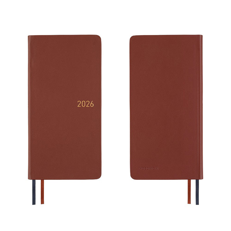 2026 Hobonichi Weeks: Leather - Wine Brown