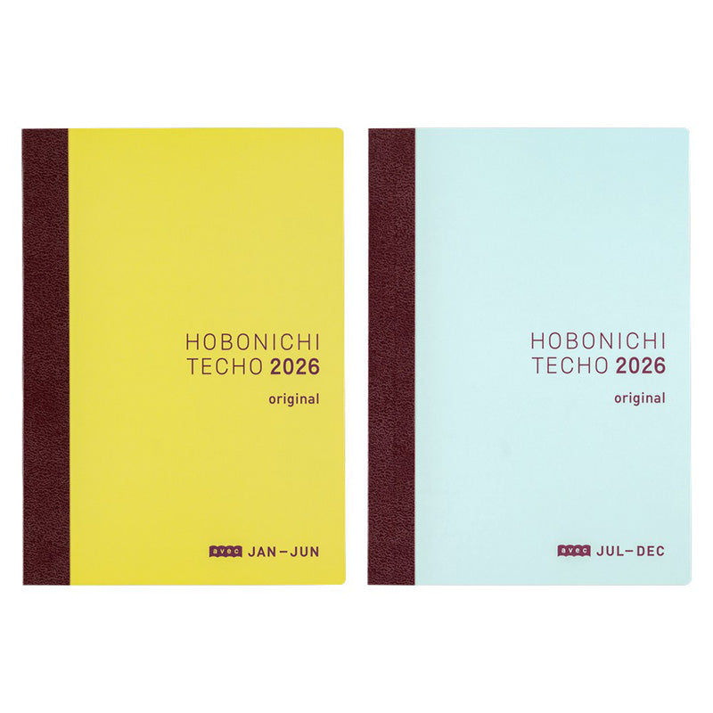 2026 Hobonichi A6 Japanese Original Avec Books (6-Month x 2)