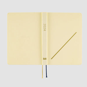 IN STOCK: 2024 Hobonichi A6 HON - Slash Ivory (Japanese)