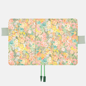 IN STOCK: 2024 Hobonichi COVER A5 Liberty Fabrics: Hollyhocks (Orange)