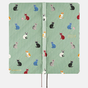 Late OCT Pre Order: 2024 Hobonichi Weeks - Bow & Tie: Cats & Me English
