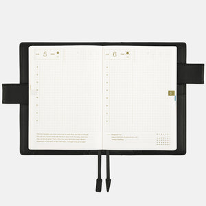 IN STOCK: 2024 Hobonichi COVER A6 Leather: TS Basic - Black
