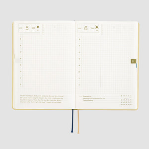 IN STOCK: 2024 Hobonichi A6 HON - Slash Ivory (Japanese)
