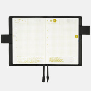 IN STOCK: 2024 Hobonichi COVER A6 Leather: TS Basic - Black