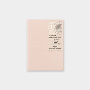 Traveler's Notebook Refill 017  - Passport Size - Sticker Release Paper