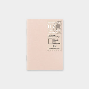 Traveler's Notebook 017 Refill - Passport Size - Sticker Release Paper